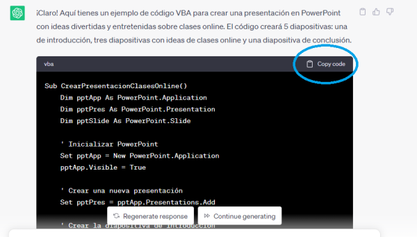 IA puede crear PowerPoint